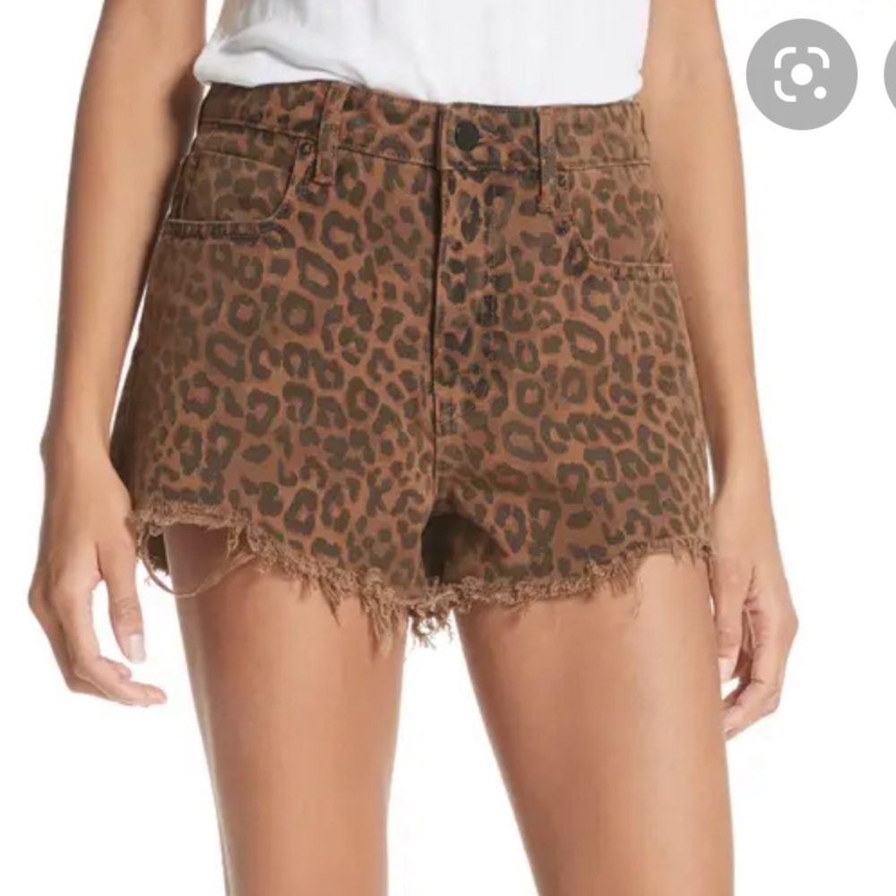 Alexander Wang Brown Leopard Print Shorts